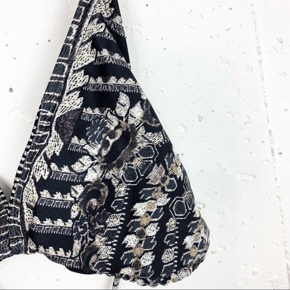 Athleta Martina Bikini Top Medium & Bikini Bottom Small Black Gray Geometric - Picture 9 of 9